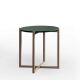 Table d'appoint ronde h 55 LOTTA Kendo, hêtre naturel, plateau laqué olive