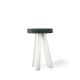 Tabouret chêne massif laqué blanc FLAK Punt, assise anthracite