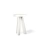 Tabouret chêne massif laqué blanc FLAK Punt, assise blanche