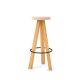 Tabouret de bar chêne massif super mat FLAK Punt, assise rose