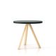 Table repas ronde chêne massif blanchi FLAK Punt, plateau anthracite
