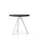 Table repas ronde chêne massif laqué blanc FLAK Punt, plateau anthracite