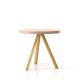 Table repas ronde chêne massif super mat FLAK Punt, plateau rose