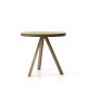 Table repas ronde chêne massif teinté gris Sienne FLAK Punt, plateau bronze