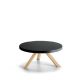 Table basse ronde chêne massif blanchi FLAK Punt, plateau anthracite