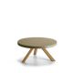 Table basse ronde chêne massif super mat FLAK Punt, plateau bronze