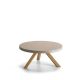 Table basse ronde chêne massif super mat FLAK Punt, plateau sable
