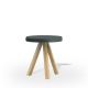 Table d'appoint chêne massif blanchi FLAK Punt, plateau anthracite