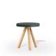 Table d'appoint chêne massif super mat FLAK Punt, plateau anthracite