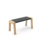 Banc design 90 cm en chêne blanchi FLAK Punt, coloris anthracite