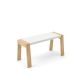 Banc design 90 cm en chêne blanchi FLAK Punt, coloris blanc