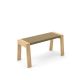 Banc design 90 cm en chêne blanchi FLAK Punt, coloris bronze