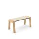 Banc design 90 cm en chêne blanchi FLAK Punt, coloris crème