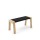 Banc design 90 cm en chêne blanchi FLAK Punt, coloris noir