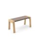 Banc design 90 cm en chêne blanchi FLAK Punt, coloris sable