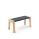 Banc design 90 cm en chêne super mat FLAK Punt, coloris anthracite