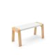 Banc design 90 cm en chêne super mat FLAK Punt, coloris blanc