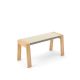 Banc design 90 cm en chêne super mat FLAK Punt, coloris crème