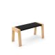 Banc design 90 cm en chêne super mat FLAK Punt, coloris noir