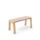 Banc design 90 cm en chêne super mat FLAK Punt, coloris rose