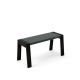 Banc design 90 cm en chêne teinté ébène FLAK Punt, coloris anthracite