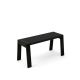 Banc design 90 cm en chêne teinté ébène FLAK Punt, coloris noir