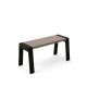 Banc design 90 cm en chêne teinté ébène FLAK Punt, coloris sable