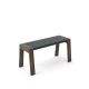 Banc design 90 cm en chêne teinté gris foncé FLAK Punt, coloris anthracite