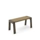 Banc design 90 cm en chêne teinté gris foncé FLAK Punt, coloris bronze