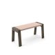 Banc design 90 cm en chêne teinté gris foncé FLAK Punt, coloris rose