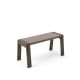 Banc design 90 cm en chêne teinté gris foncé FLAK Punt, coloris sable