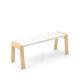 Banc design 120 cm chêne blanchi FLAK Punt, coloris blanc