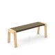 Banc design 120 cm chêne blanchi FLAK Punt, coloris bronze