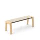 Banc design 120 cm chêne blanchi FLAK Punt, coloris crème