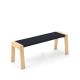 Banc design 120 cm chêne blanchi FLAK Punt, coloris noir