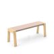 Banc design 120 cm chêne blanchi FLAK Punt, coloris rose