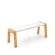 Banc design 120 cm chêne super mat FLAK Punt, coloris blanc