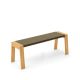 Banc design 120 cm chêne super mat FLAK Punt, coloris bronze