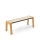 Banc design 120 cm chêne super mat FLAK Punt, coloris crème