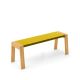 Banc design 120 cm chêne super mat FLAK Punt, coloris moutarde