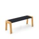 Banc design 120 cm chêne super mat FLAK Punt, coloris noir