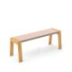 Banc design 120 cm chêne super mat FLAK Punt, coloris rose