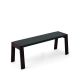 Banc design 120 cm chêne teinté ébène FLAK Punt, coloris anthracite