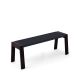 Banc design 120 cm chêne teinté ébène FLAK Punt, coloris noir