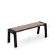 Banc design 120 cm chêne teinté ébène FLAK Punt, coloris sable