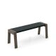 Banc design 120 cm chêne teinté gris foncé FLAK Punt, coloris anthracite