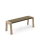 Banc design 120 cm chêne teinté gris Sienne FLAK Punt, coloris bronze