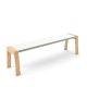 Banc design 160 cm chêne blanchi FLAK Punt, coloris blanc