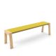 Banc design 160 cm chêne blanchi FLAK Punt, coloris moutarde