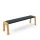 Banc design 160 cm chêne super mat FLAK Punt, coloris anthracite